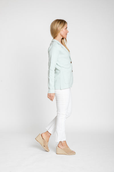 The Milly Knit Blazer | Mist