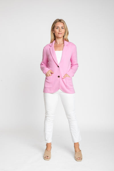 The Milly Knit Blazer | Peony