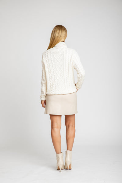 The Charli Cowl Neck Sweater | Chalk