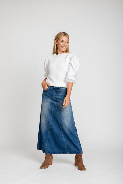 The Eve Denim Maxi Skirt