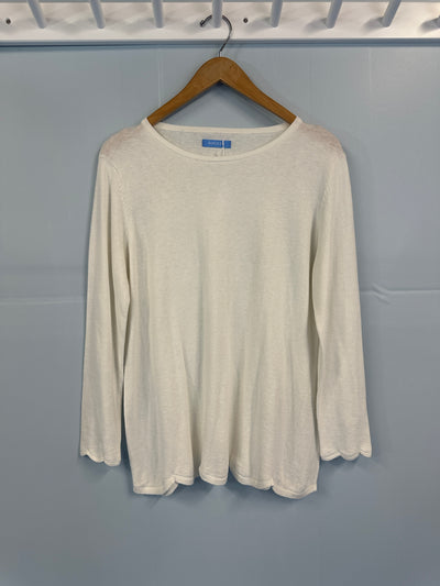 The Scalloped Crew Neck- Sample