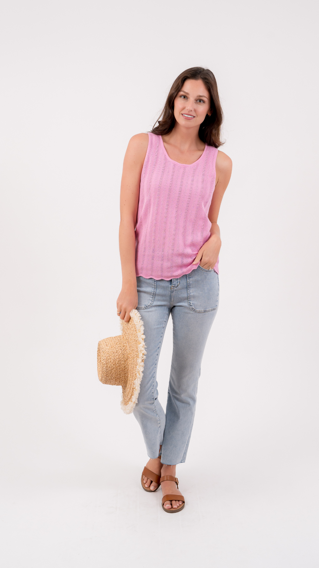 The Pointelle Tank | Azalea