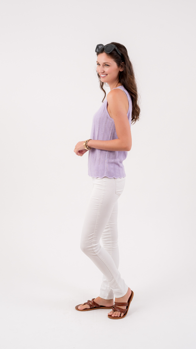 The Pointelle Tank | Lavender